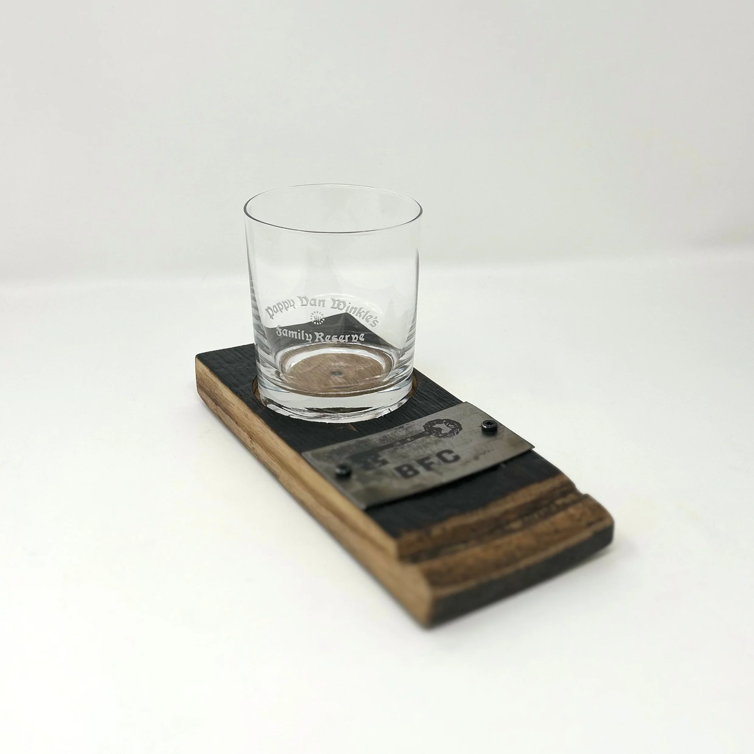 Barrel Stave Cocktail & Cigar Rest with Custom Engraving - Image 3