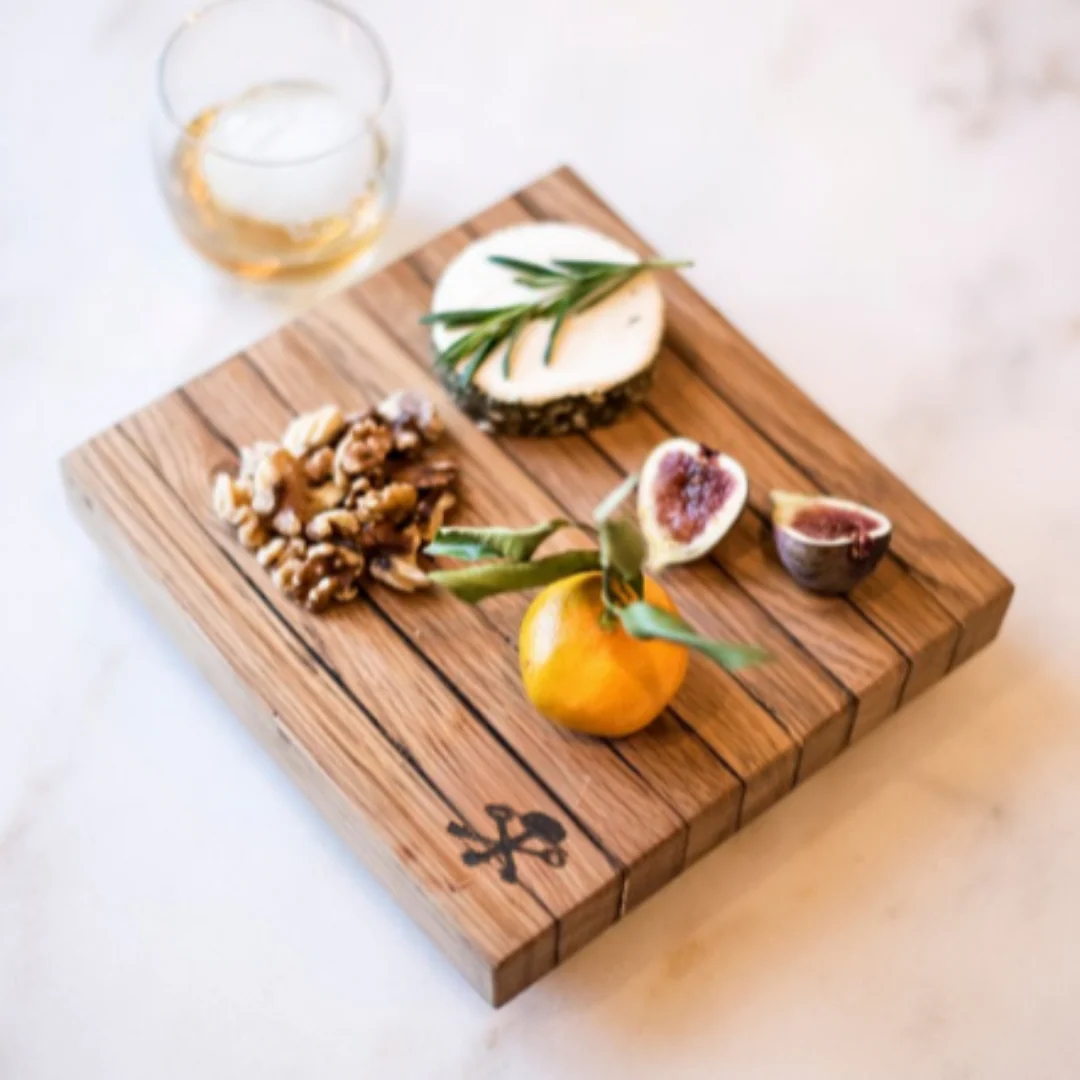 Bourbon Barrel Stave Cutting Board: Square - Image 3