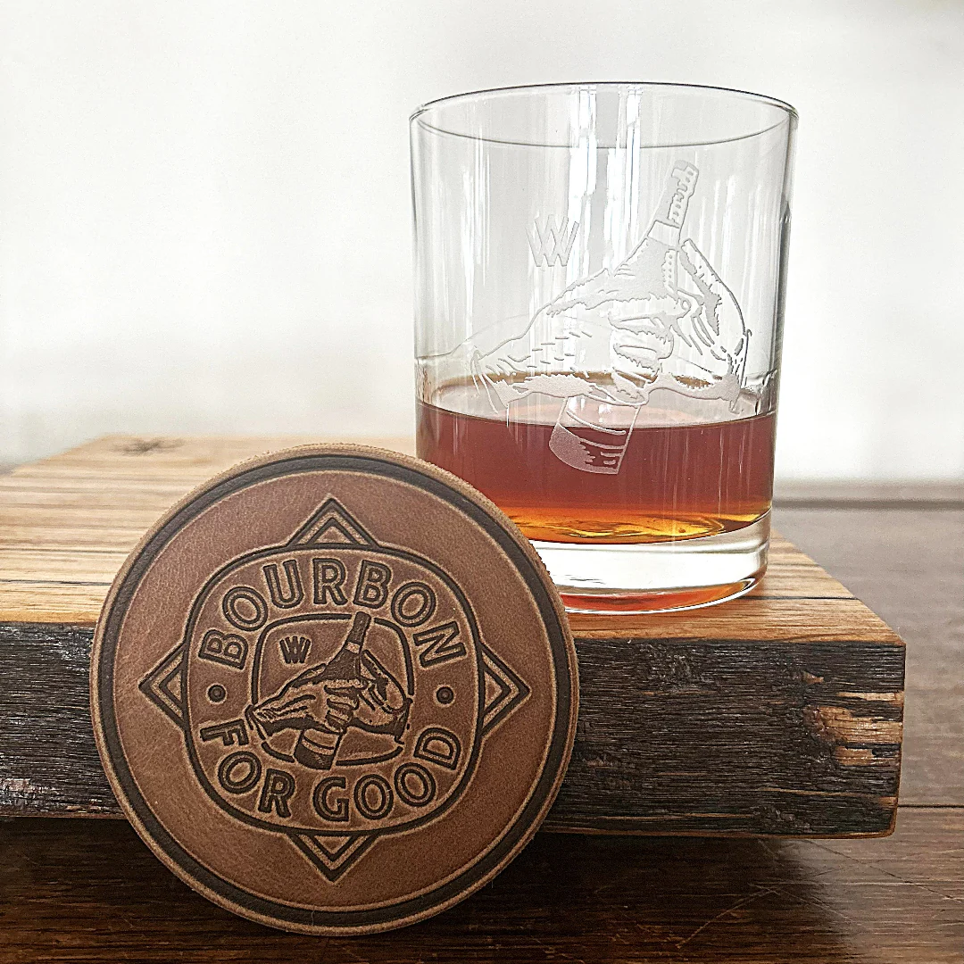 Bourbon For Good Crystal Old Fashioned Glasses (Set of 2) - Image 3