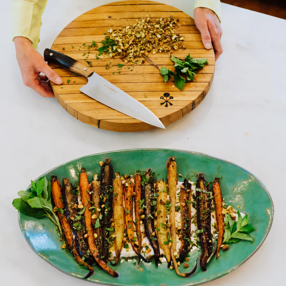 Chef Knife With Custom Barrel Stave Handle - Image 4