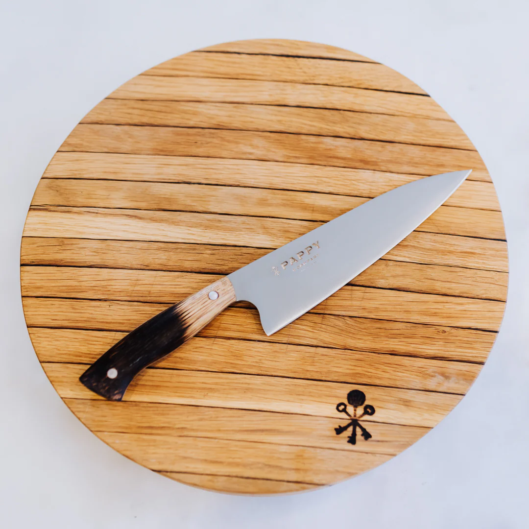 Chef Knife With Custom Barrel Stave Handle - Image 5