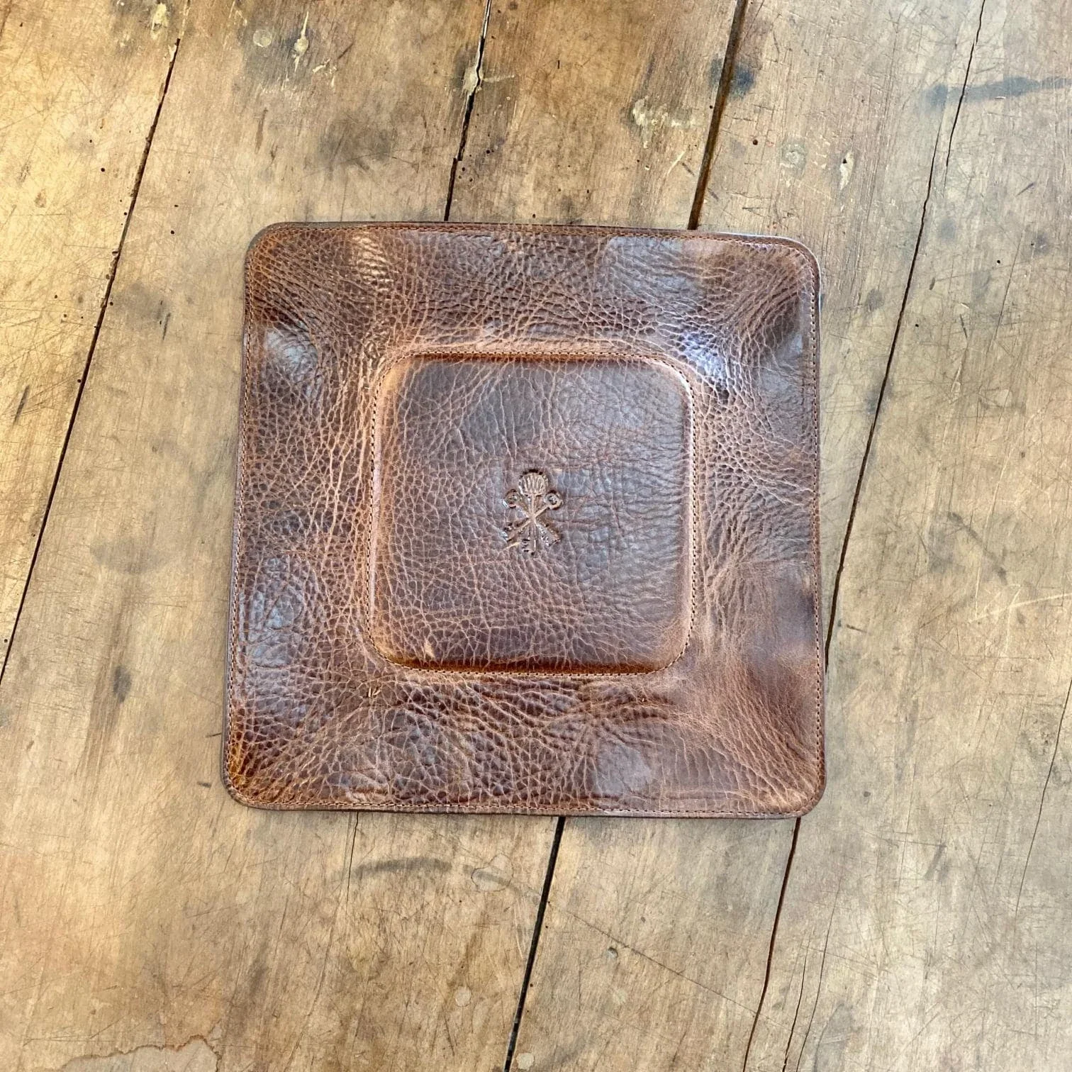 Custom Leather Valet Tray in Antique Saddle - Image 6