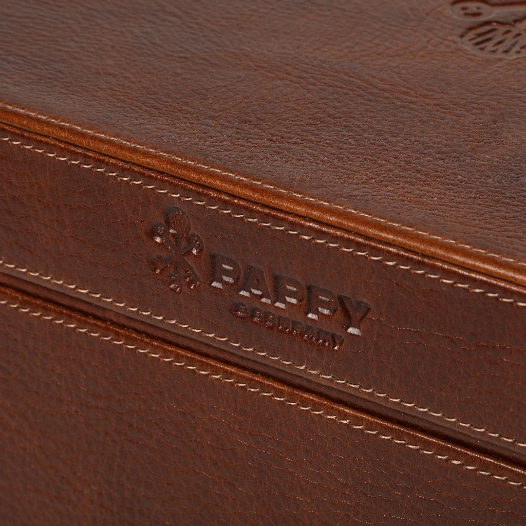 Custom Cigar Humidor in Antique Saddle Leather - 30/40 Count - Image 5