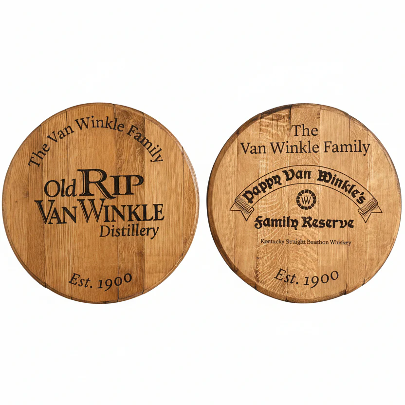 Custom Engraved Authentic Pappy Van Winkle Barrel Head - Image 3