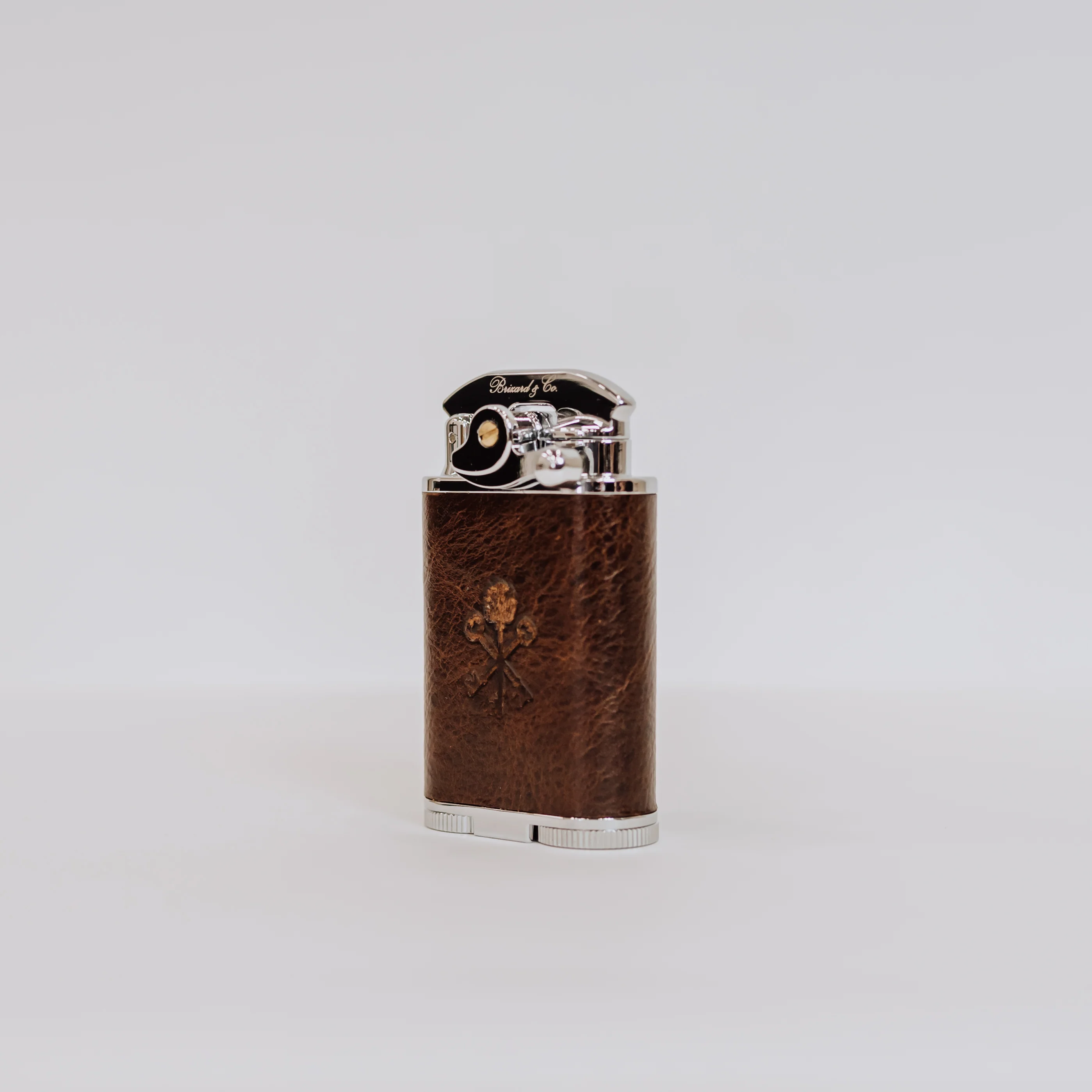 Custom Table Lighter in Antique Saddle Leather - Image 5