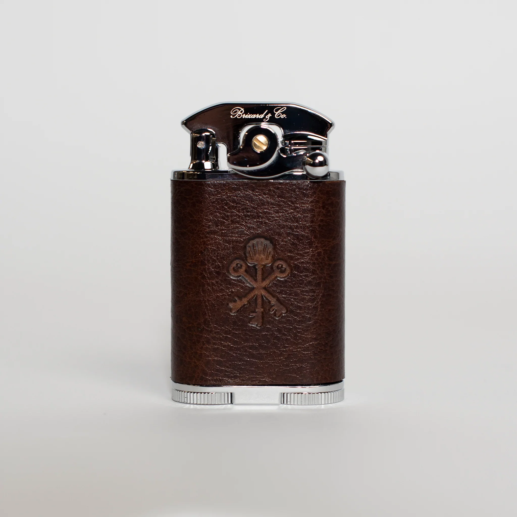 Custom Table Lighter in Antique Saddle Leather - Image 6