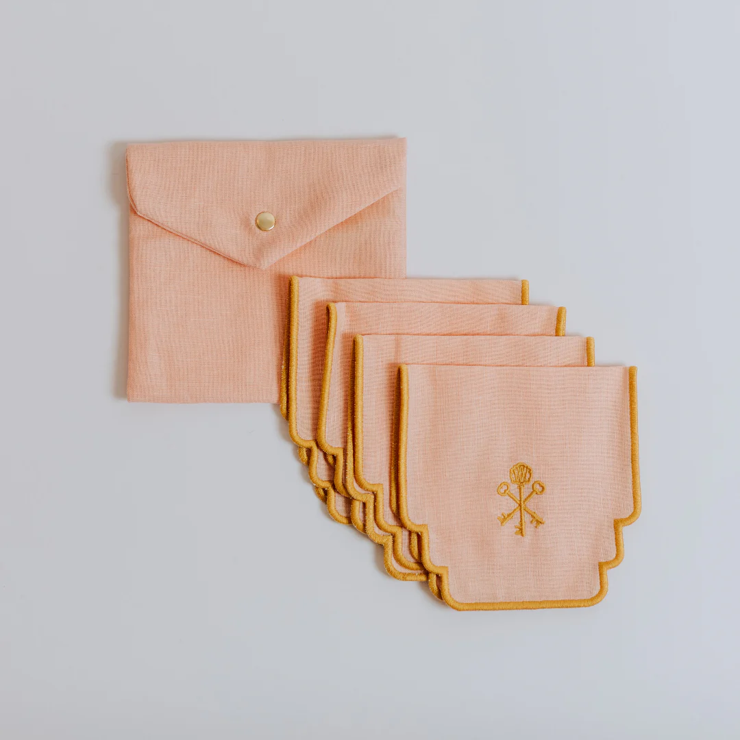 Embroidered Cocktail napkins (set of 4) - Image 3