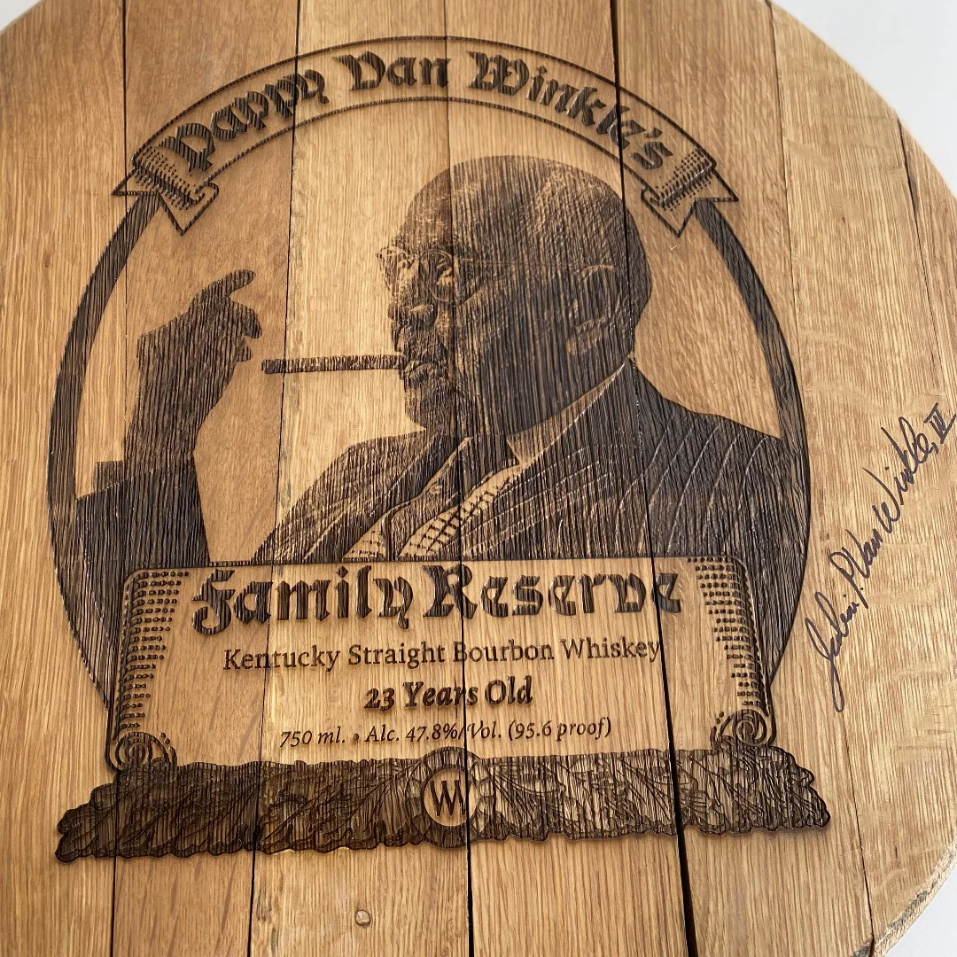 Limited Edition Authentic Pappy Van Winkle 23-year Barrel Head - Image 4
