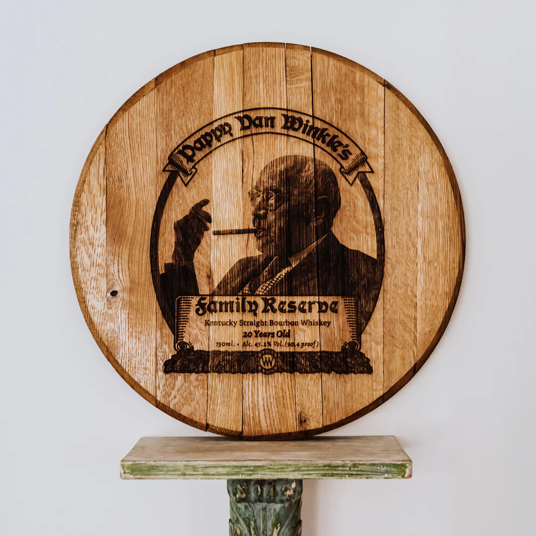 Limited Edition Authentic Pappy Van Winkle 20-year Barrel Head - Image 4