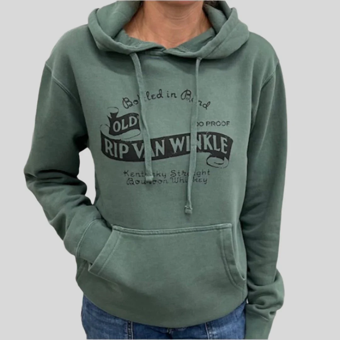 Vintage Label Hooded Sweatshirt in Alpine Green - Image 4